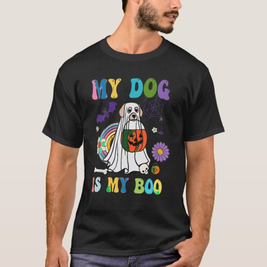 Mijn hond is Boo Funny Dog eigenaar Boo Ghost Love T-shirt (Voorkant)