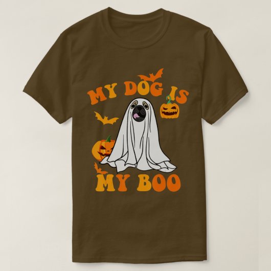 Mijn hond is Boo Funny Dog eigenaar Boo Ghost Love T-shirt (Design voorkant)