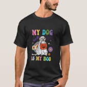 Mijn hond is Boo Funny Dog eigenaar Boo Ghost Love T-shirt (Voorkant)