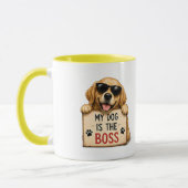 🐾 Mijn hond is de baas Grappige hond quote 🐾 Mok (Links)
