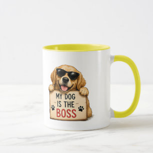 🐾 Mijn hond is de baas Grappige hond quote 🐾 Mok