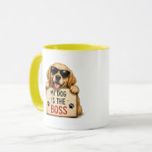 🐾 Mijn hond is de baas Grappige hond quote 🐾 Mok (Voorkant links)