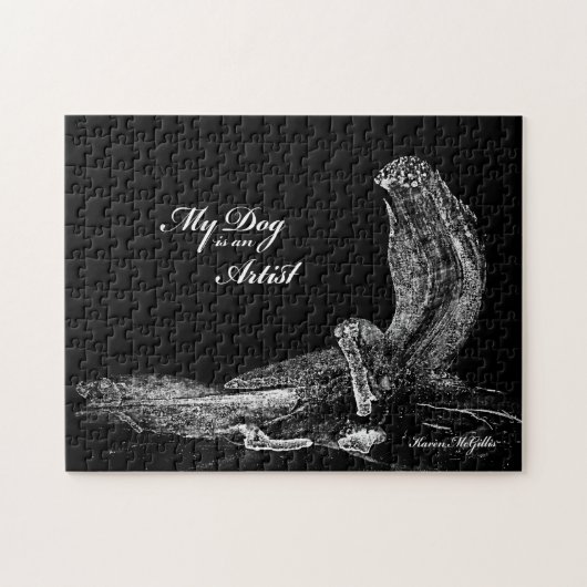 Mijn hond is een artistieke Abstracte kunst Legpuzzel (Horizontaal)