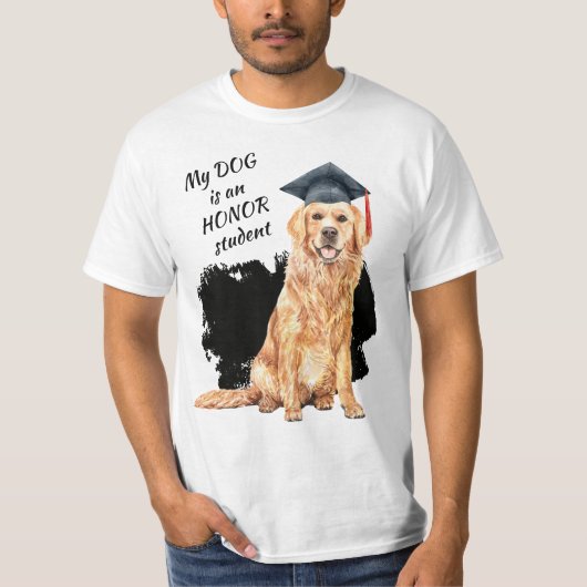Mijn hond is een eervolle student t-shirt (Voorkant)