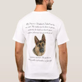 Mijn hond is een herder. t-shirt (Achterkant)