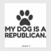 Mijn hond is een republikein sticker (Vel)