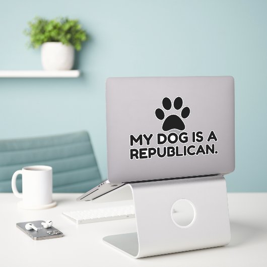 Mijn hond is een republikein sticker (Laptop op bureau)
