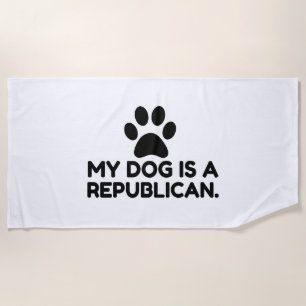 Mijn hond is een republikein strandlaken