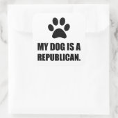 Mijn hond is een republikeins grappig politiek vierkante sticker (Tas)