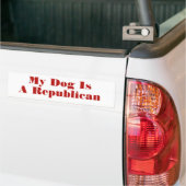 Mijn hond is een republikeinse Bumpersticker Sjabl (Op Truck)