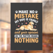 Mijn hond is familie citaat raamsticker (Vel 2)