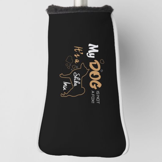 mijn hond is geen vos maar een shiba inu golfheadcover (Draai 90)