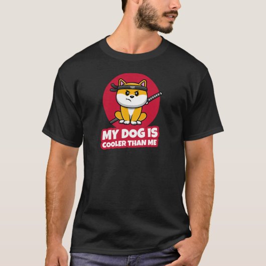Mijn hond is koeler dan ik Funny Ninja T-shirt (Voorkant)