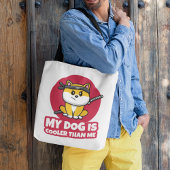 Mijn hond is koeler dan ik Funny Ninja Tote Bag