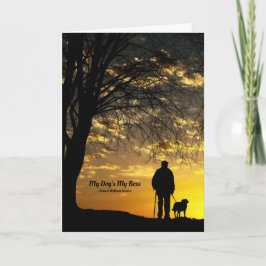 Mijn hond is mijn baas gedicht. kaart