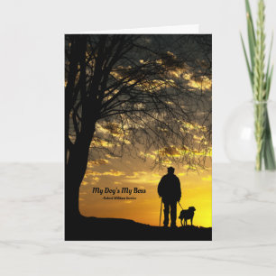 Mijn hond is mijn baas gedicht. kaart