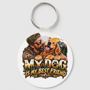 Mijn hond is mijn beste vriend – Golden Retriever Sleutelhanger