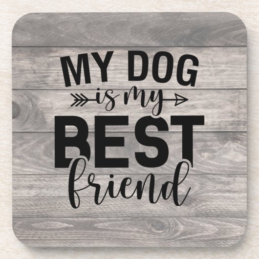 Mijn hond is mijn beste vriend Onderzetter (Voorkant)