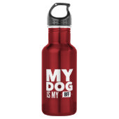 Mijn hond is mijn BFF flesloze stalen flesje Waterfles (Voorkant)