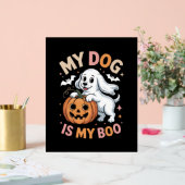Mijn hond is mijn boek grappig Halloween Acryl Bord (Huwelijk)