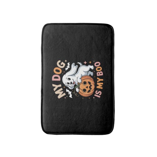 Mijn hond is mijn boek grappig Halloween Badmat (Voorkant Verticaal)