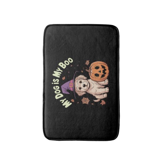 Mijn hond is mijn boek Halloween Badmat (Voorkant Verticaal)