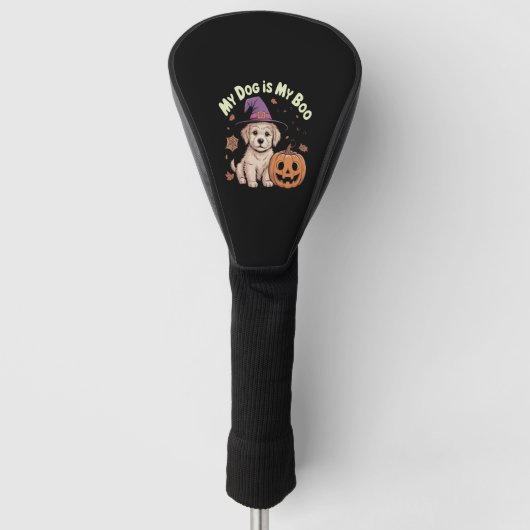 Mijn hond is mijn boek Halloween Golfheadcover (Voorkant)