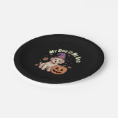 Mijn hond is mijn boek Halloween Papieren Bordje (Gekanteld)