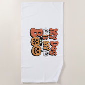 Mijn hond is mijn boek, leraar, grappige hondenlie strandlaken (Voorkant)