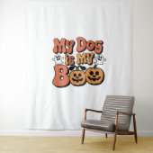 Mijn hond is mijn boek, leraar, grappige hondenlie wandkleed (In situ)