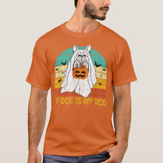 Mijn hond is mijn Boo Ghost Halloween Franse bulld T-shirt