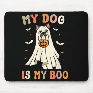 Mijn hond is mijn Boo Halloween spookhond griezeli Muismat