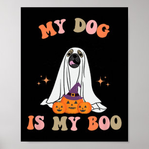 Mijn hond is mijn boo Schattige boho halloween Poster