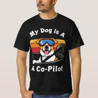 Mijn hond is mijn co-piloot | Grappige hond & auto T-shirt