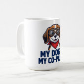Mijn hond is mijn copiloot Beagle Mok (Voorkant links)