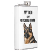 Mijn Hond Is Mijn Favoriete Mens Heupfles (Rechts)