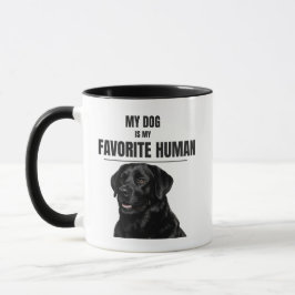 Mijn hond is mijn favoriete mens – Zwarte Lab Coff Mok