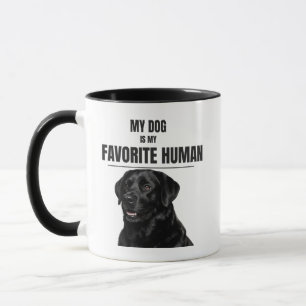 Mijn hond is mijn favoriete mens – Zwarte Lab Coff Mok