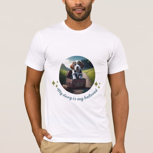 Mijn hond is mijn geliefde t-shirt (Voorkant)