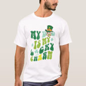 Mijn hond is mijn gelukscharme St Patrick's Day Sh T-shirt (Voorkant)
