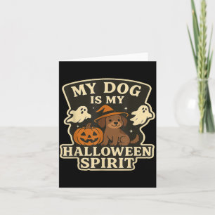 Mijn hond is mijn Halloween-geest _ Grappige honde Kaart