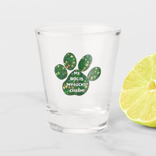 Mijn hond is mijn lucy charme shot glas (Voorkant)