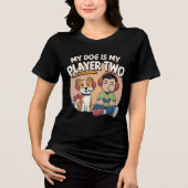 Mijn hond is mijn speler 2 Tri-Blend shirt (Voorkant)