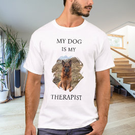Mijn hond is mijn therapeut foto t-shirt