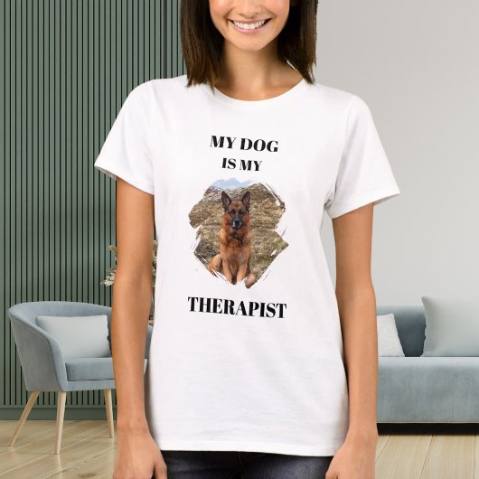 Mijn hond is mijn therapeut foto t-shirt