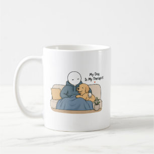 Mijn hond is mijn therapeut Grappige hondliefhebbe Koffiemok