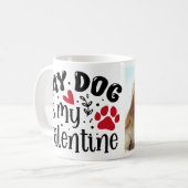 Mijn hond is mijn Valentijn aangepaste moderne hui Koffiemok (Voorkant links)