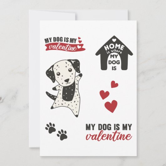 Mijn hond is mijn Valentijn Dalmatian Dog Kaart (Voorkant)