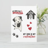 Mijn hond is mijn Valentijn Dalmatian Dog Kaart (Staand voorkant)