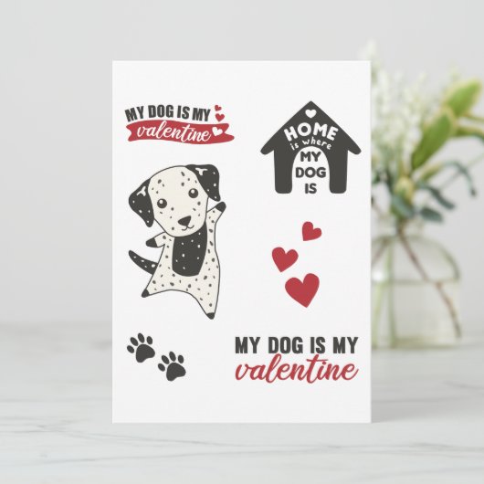 Mijn hond is mijn Valentijn Dalmatian Dog Kaart (Staand voorkant)